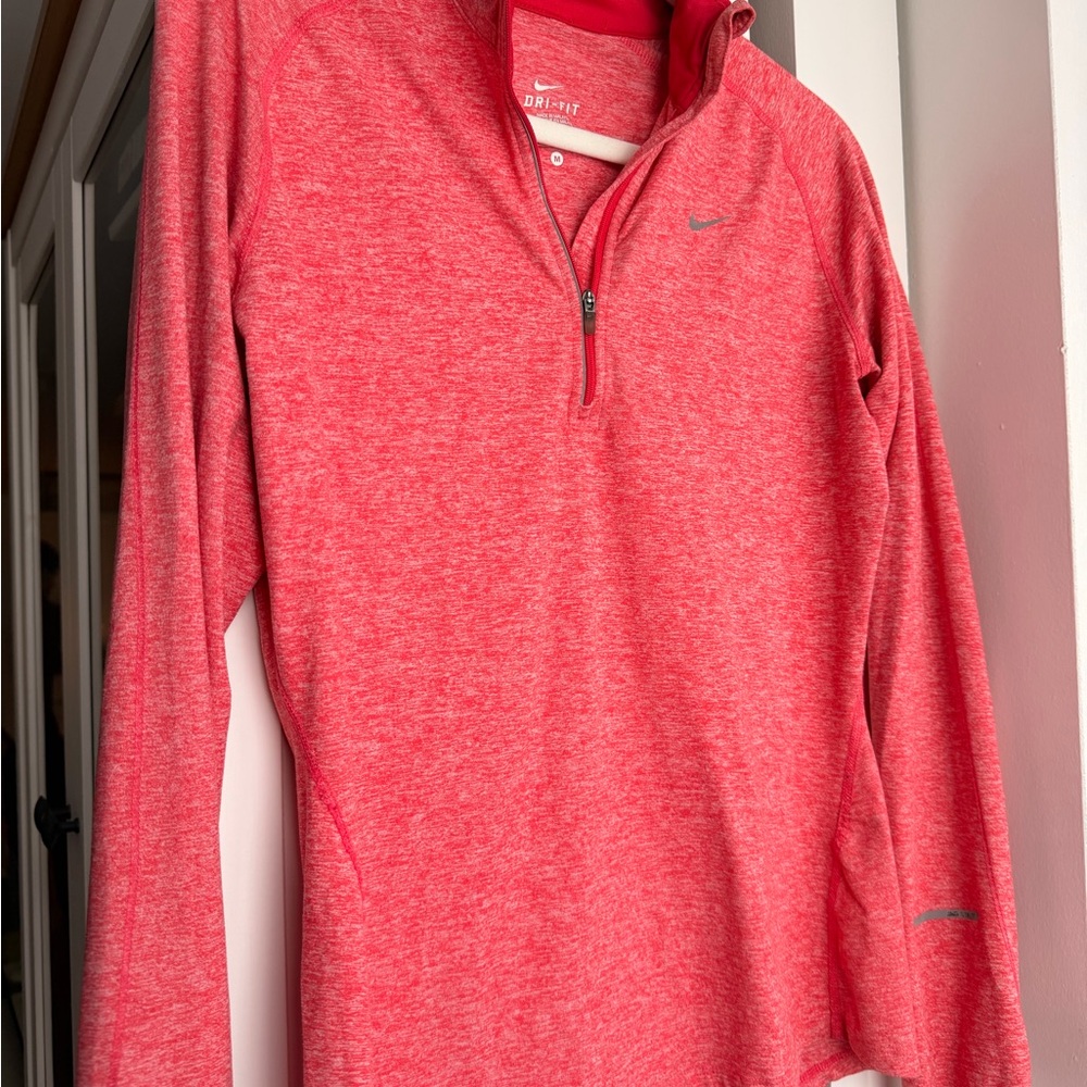Nike Women's Heathered Red Cowl Neck Sweater